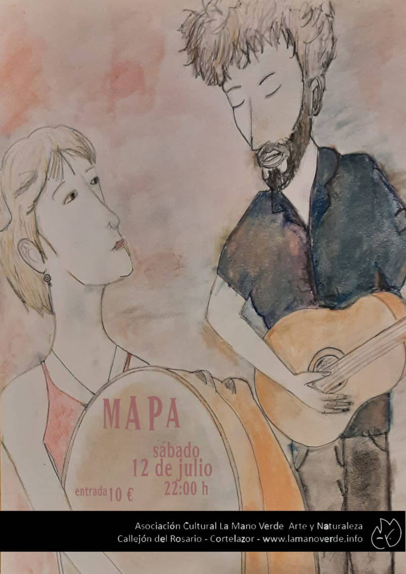 Poster for MAPA's concert at La Mano Verde